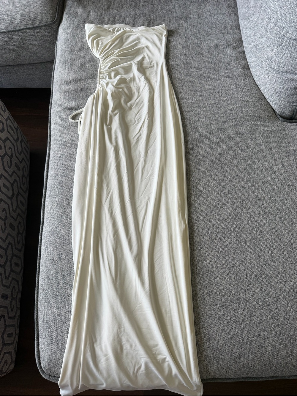Babyboo White Maxi With Side Cutout and Tie - Picture 5 of 5